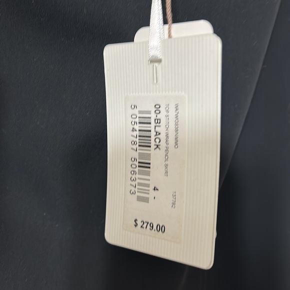 Ted Baker Black NIMMO Wrap Pencil Skirt Size 10 (Ted Baker Sizing 4) - Picture 5 of 6